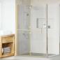 Preview: ARDEBO.de - Walk-in Duschwand Sonstiges Golden und Transparent 110 x 190 cm