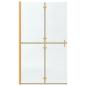 Preview: Walk-in Duschwand Sonstiges Golden und Transparent 110 x 190 cm