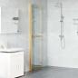 Preview: Walk-in Duschwand Sonstiges Golden und Transparent 120 x 190 cm