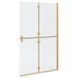 Preview: Walk-in Duschwand Sonstiges Golden und Transparent 120 x 190 cm