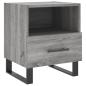 Preview: Nachttisch Grau Sonoma 40x35x47,5 cm Holzwerkstoff