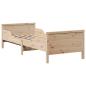 Preview: Ausziehbares Bettgestell für Kinder Braun 80 x 130 / 165 / 200 cm
