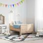 Preview: Ausziehbares Bettgestell für Kinder Braun 80 x 130 / 165 / 200 cm