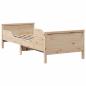 Preview: Ausziehbares Bettgestell für Kinder Braun 80 x 130 / 165 / 200 cm