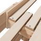 Preview: Ausziehbares Bettgestell für Kinder Braun 80 x 130 / 165 / 200 cm