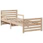 Preview: Ausziehbares Bettgestell für Kinder Braun 80 x 130 / 165 / 200 cm