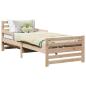 Preview: Ausziehbares Bettgestell für Kinder Braun 80 x 130 / 165 / 200 cm