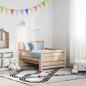 Preview: Ausziehbares Bettgestell für Kinder Braun 80 x 130 / 165 / 200 cm