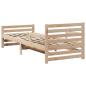 Preview: Ausziehbares Bettgestell für Kinder Braun 80 x 130 / 165 / 200 cm