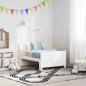 Preview: Ausziehbares Bettgestell für Kinder Weiß 80 x 130 / 165 / 200 cm