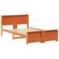 Preview: Bettgestell Wachsbraun 120 x 200 cm Massivholz Kiefer