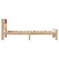 Preview: Bettgestell mit Kopfteil Braun 75 x 190 cm Massivholz Kiefer