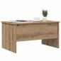 Preview: Couchtisch Eiche handwerklich 80 x 50,5 x 42,5 cm Holzwerkstoff