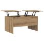 Preview: Couchtisch Eiche handwerklich 80 x 50,5 x 42,5 cm Holzwerkstoff