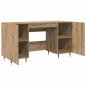 Preview: Schreibtisch Eiche handwerklich 140 x 50 x 75 cm Holzwerkstoff