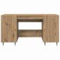 Preview: Schreibtisch Eiche handwerklich 140 x 50 x 75 cm Holzwerkstoff