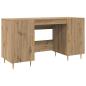 Preview: Schreibtisch Eiche handwerklich 140 x 50 x 75 cm Holzwerkstoff