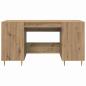 Preview: Schreibtisch Eiche handwerklich 140 x 50 x 75 cm Holzwerkstoff