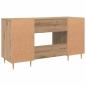 Preview: Schreibtisch Eiche handwerklich 140 x 50 x 75 cm Holzwerkstoff