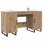 Preview: Schreibtisch Eiche handwerklich 140 x 50 x 75 cm Holzwerkstoff