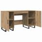 Preview: Schreibtisch Eiche handwerklich 140 x 50 x 75 cm Holzwerkstoff