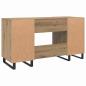 Preview: Schreibtisch Eiche handwerklich 140 x 50 x 75 cm Holzwerkstoff