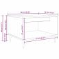Preview: Couchtisch Schwarze Eiche 60 x 50 x 40 cm Holzwerkstoff