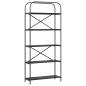 Preview: Regal Schwarze Eiche 80 x 30 x 183 cm Holzwerkstoff