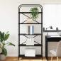 Preview: Regal Schwarze Eiche 80 x 30 x 183 cm Holzwerkstoff