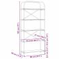 Preview: Regal Grau Sonoma 80 x 30 x 183 cm Holzwerkstoff