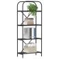 Preview: Regal Schwarze Eiche 60 x 30 x 146 cm Holzwerkstoff
