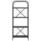Preview: Regal Schwarze Eiche 60 x 30 x 146 cm Holzwerkstoff