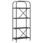 Preview: Regal Schwarze Eiche 60 x 30 x 146 cm Holzwerkstoff