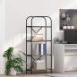 Preview: ARDEBO.de - Regal Eiche handwerklich 60 x 30 x 146 cm Holzwerkstoff