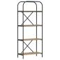 Preview: Regal Eiche handwerklich 60 x 30 x 146 cm Holzwerkstoff