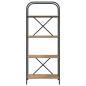 Preview: Regal Eiche handwerklich 60 x 30 x 146 cm Holzwerkstoff