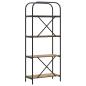 Preview: Regal Eiche handwerklich 60 x 30 x 146 cm Holzwerkstoff