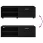 Preview: TV-Schränk mit Regal Schwarz 100.5 x 39 x 30 cm Holzwerkstoff