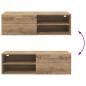 Preview: TV-Schränk Eiche handwerklich 100.5 x 39 x 30 cm Holzwerkstoff