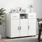 Preview: Sideboard mit Schubladen Weiß 88.5 x 30.5 x 73 cm Holzwerkstoff