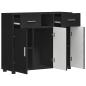 Preview: Sideboard mit Tür Schwarz 88.5 x 30.5 x 73 cm Holzwerkstoff