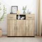 Preview: ARDEBO.de - Sideboard Sonoma Eiche 88.5 x 30.5 x 73 cm Holzwerkstoff
