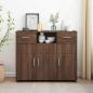 Preview: ARDEBO.de - Sideboard Braune Eiche 88.5 x 30.5 x 73 cm Holzwerkstoff