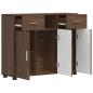 Preview: Sideboard Braune Eiche 88.5 x 30.5 x 73 cm Holzwerkstoff