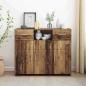 Preview: ARDEBO.de - Sideboard mit Tür Altholz 88.5 x 30.5 x 73 cm Holzwerkstoff