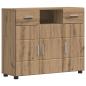 Preview: Sideboard Eiche handwerklich 88.5 x 30.5 x 73 cm Holzwerkstoff