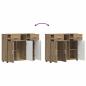 Preview: Sideboard Eiche handwerklich 88.5 x 30.5 x 73 cm Holzwerkstoff