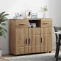 Preview: Sideboard Eiche handwerklich 88.5 x 30.5 x 73 cm Holzwerkstoff