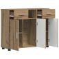Preview: Sideboard Eiche handwerklich 88.5 x 30.5 x 73 cm Holzwerkstoff