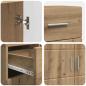 Preview: Sideboard Eiche handwerklich 88.5 x 30.5 x 73 cm Holzwerkstoff
